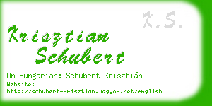 krisztian schubert business card